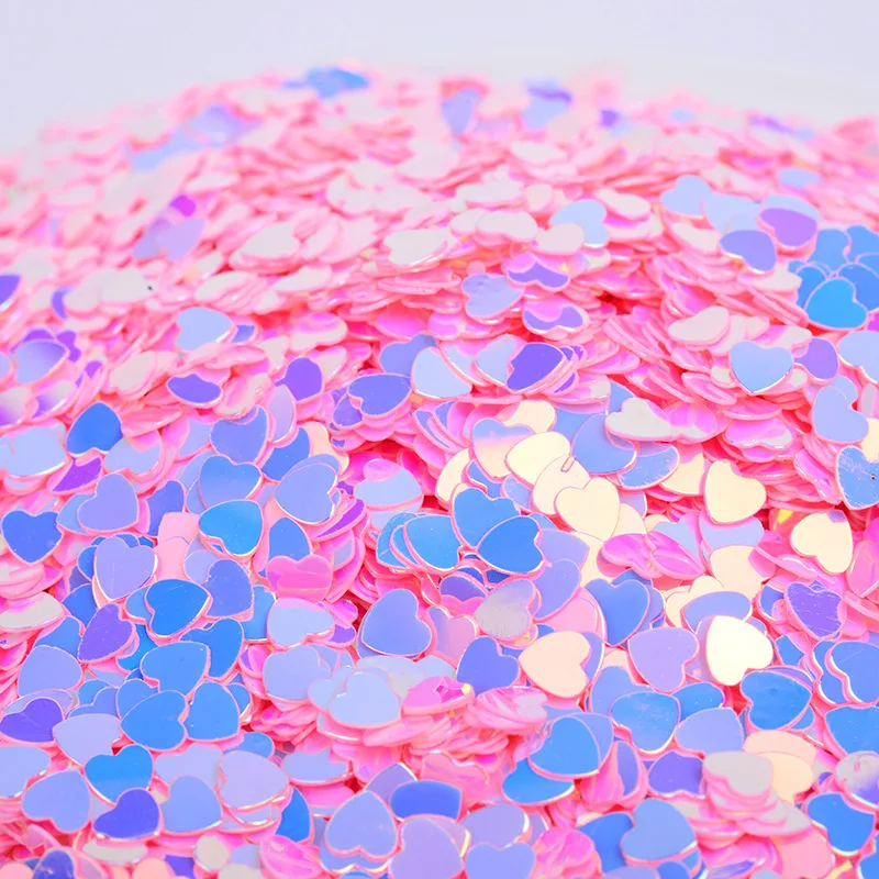 10g Golden Heart Shape Loose Sequins for Crafts Glitter Nail Art Sequin Pailettes Decor DIY Handmade Material Accessories 4mm | Дом и сад