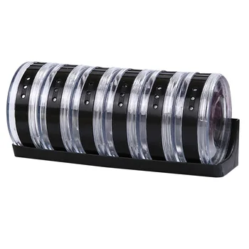 

6pcs Spice Jar Cooking Tool Salt Home Kitchen Pepper Cylindrical Sealing Condiment Storage Seasoning Box Set Transparent PP