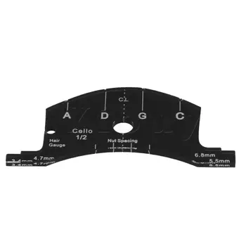

Yibuy 1/2 Cello Black Fingerboard Model for Polishing Making Bridge