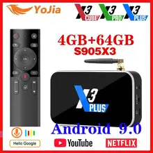 ТВ-приставка X3 PRO Amlogic S905X3 Android 9,0 ТВ-приставка X3 CUBE 4 Гб RAM 64 Гб ROM телеприставка 2,4G/5G WiFi 1000M 4K X3 PLUS медиаплеер(China)