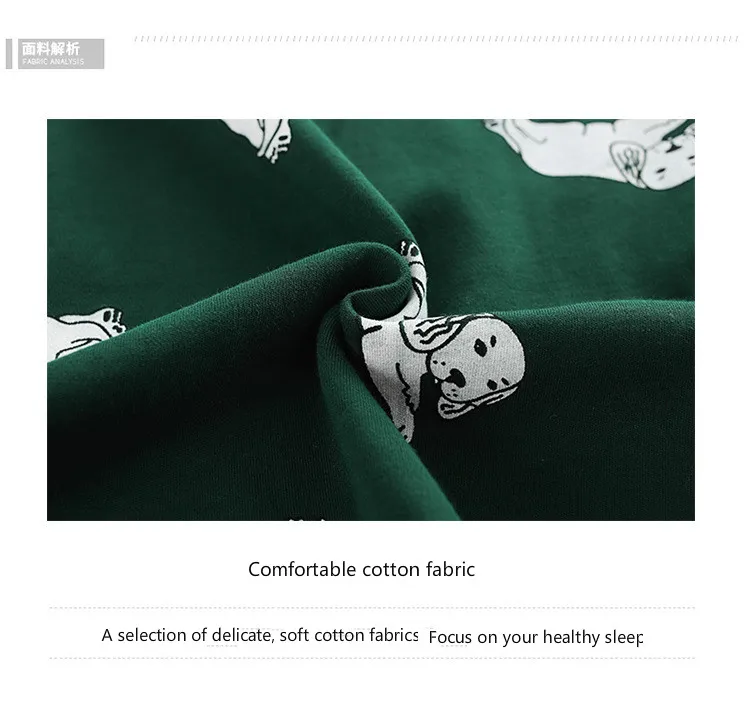 Wontive Casual Short sleeve trousers Thin section cotton Femme Pajama Set 7 Pieces Stitch lingerie Comfortable home clothe