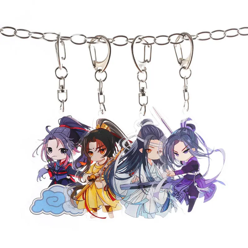 Аниме mo дао ЗУ shi брелок Lan Wangji на каждый день Wei Wuxian милые с изображением забавного героя мультфильма акриловая подвеска брелок гроссмейстер демоническим культивирования