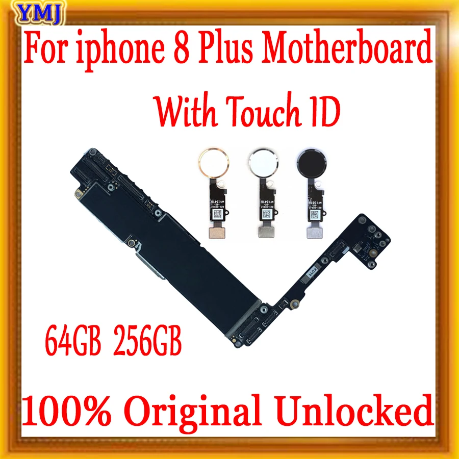 Разблокированная фабрика для IPhone 8 Plus с/без Touch ID чистая материнская плата iCloud 100%