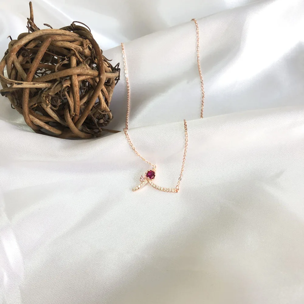 S925 Sterling Silver Necklace Rose Pendant Sweet Necklace Short Choker Women's Jewelry Item Ingot Manufacturers Direct Selling
