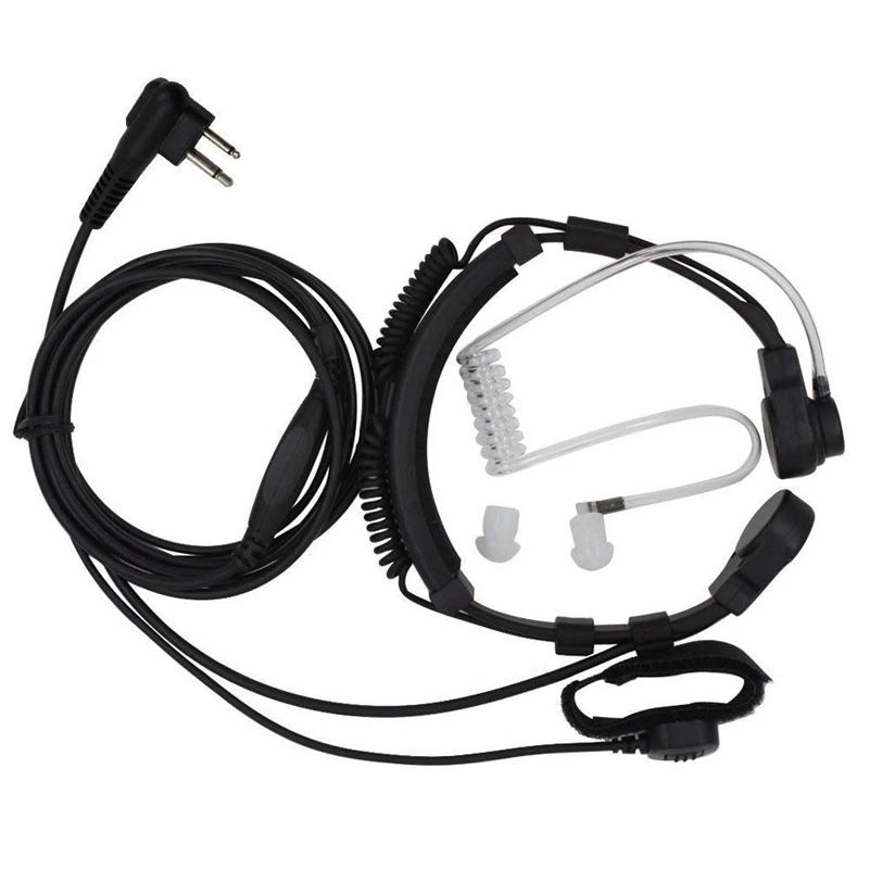 

Throat Mic Miniphone Covert Acoustic Tube Earpiece Headset for Motorola Two Way Radio