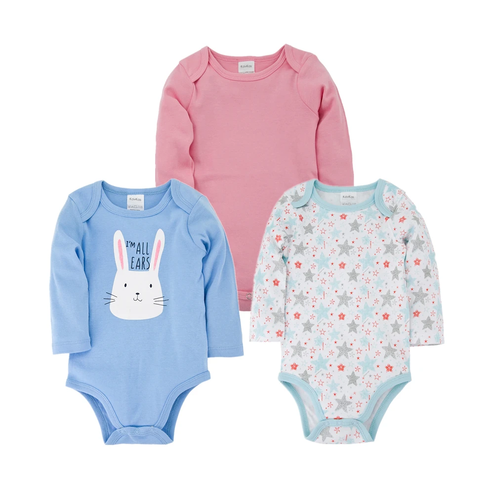 Одежда для новорожденных Комплект из 3 предметов Пижамы малышей bebe fille Хлопковые