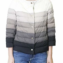 Herno Piumino Donna, Sfumato, Bottoni Dorati, Reversibile, Latte Nero