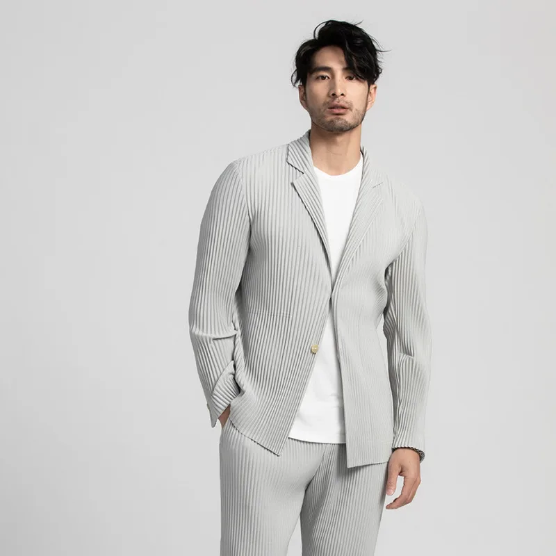 Notched Blazers Stretch-Fabric Male Iefb/mens Suit Casual Wear Collar for 9Y3058 HP55