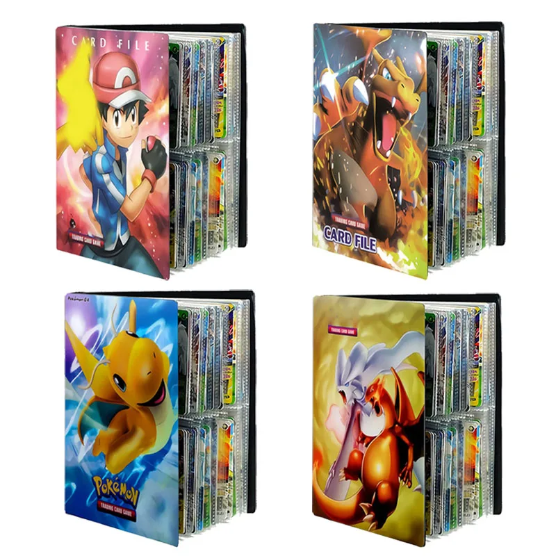 

240Pcs Pokemon Cards Holder Album Collections Pokemones Card Cartoon Anime Album Book Top Loaded List Toy Gift for Children
