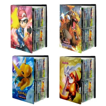 

240Pcs Pokemon Cards Holder Album Collections Pokemones Card Cartoon Anime Album Book Top Loaded List Toy Gift for Children