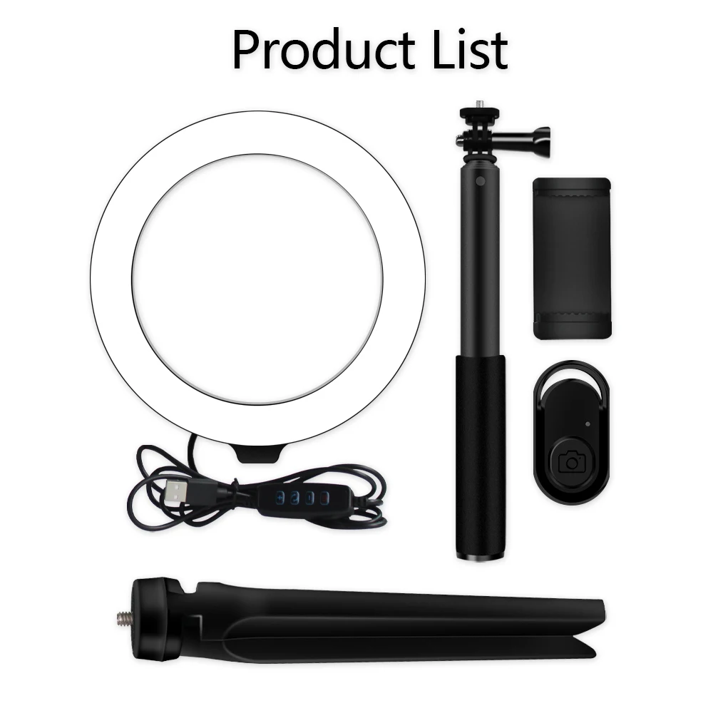 Beste 8 inch 20 cm LED Ring licht met Selfie Stick voor Tiktok Video   Make Up, draagbare Verlichting met Mobiele Telefoon Houder Desktop LED Lamp