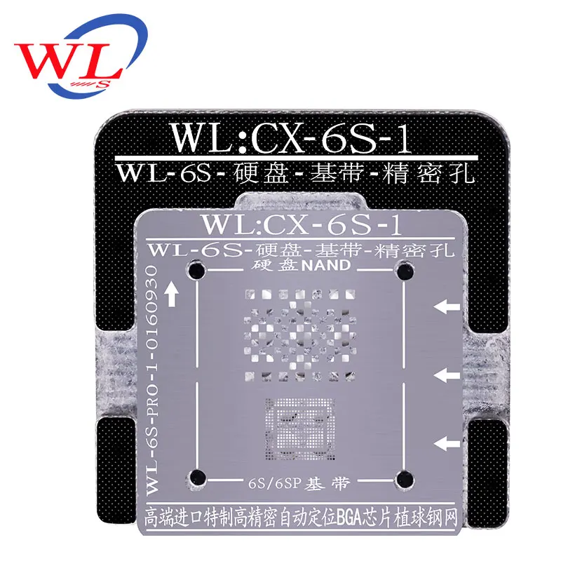 

WL HDD Repair Tool phone 6S 6SP 7 7P 8 8P X XR XS MAX Plus NAND Processor BGA Reball Tin Net HDD Baseband Stencil Great Repair