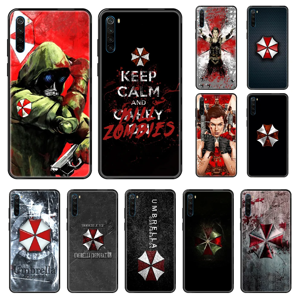 Чехол для телефона Umbrella Corporation с узором Xiaomi Redmi Note S2 4 5 6 7 8 A S X Plus Pro черный