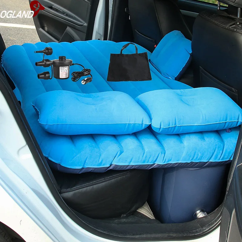 Online OGLAND de coche inflables para viajar cama de colchón para la parte posterior del coche colchón para asiento multifuncional sofá almohada exterior Camping Mat cojín