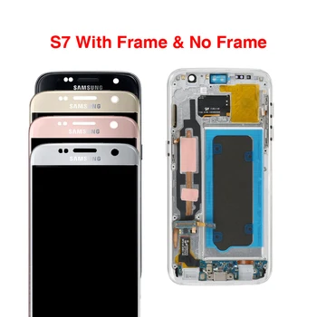 

Original 5.1 SAMSUNG Galaxy LCD With Frame For Galaxy S7 Display G930F Touch Screen Digitizer Replacement
