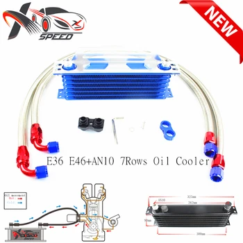 

E36 E46 E90 7 row oil cooler for BM* M3 325i 328i 335i filter Adapter kit + oil cooler Mounting Bracket