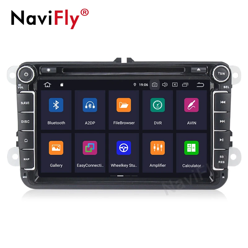 Cheap NaviFly IPS Screen DSP Android 9.0 Car Multimedia GPS Navigation For Skoda Seat Volkswagen VW Passat b7 POLO GOLF 5 6 Wifi Radio 1