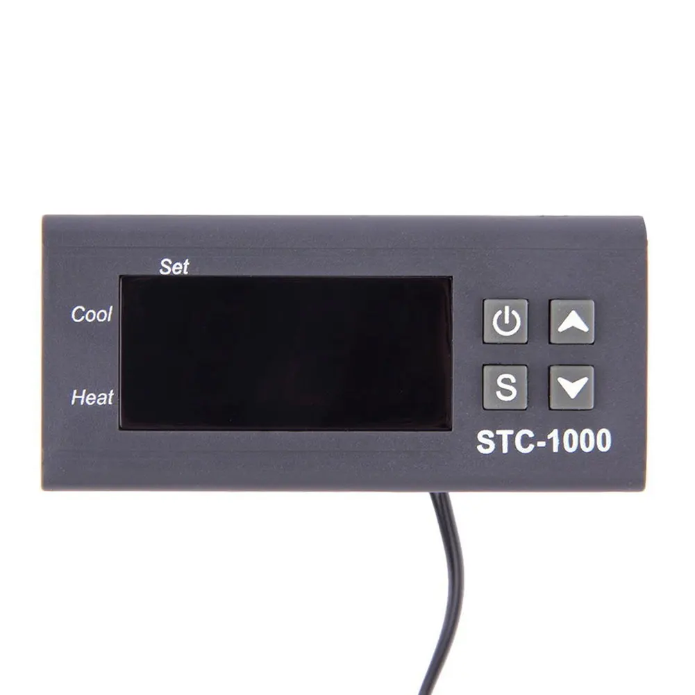 Регулятор температуры 220V W/датчик lcd термостат инкубационный контроль Темп Цифровой STC-1000 релейный дисплей универсальный