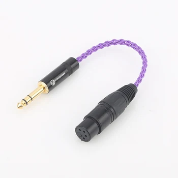 

Audiocrast HIFI 6.35mm 1/4 Male to 4-Pin XLR Female Balanced Connector TRS Audio Adapter Cable 6.35mm to XLR Silver Plated