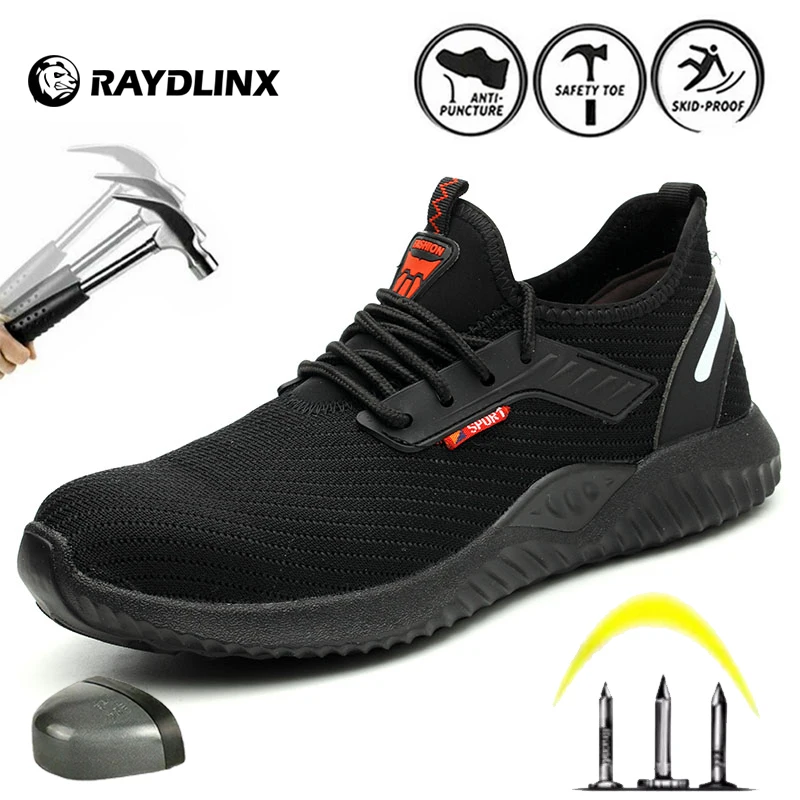 RAYDLINX рабочая обувь со стальным носком защитная для мужчин и женщин легкая