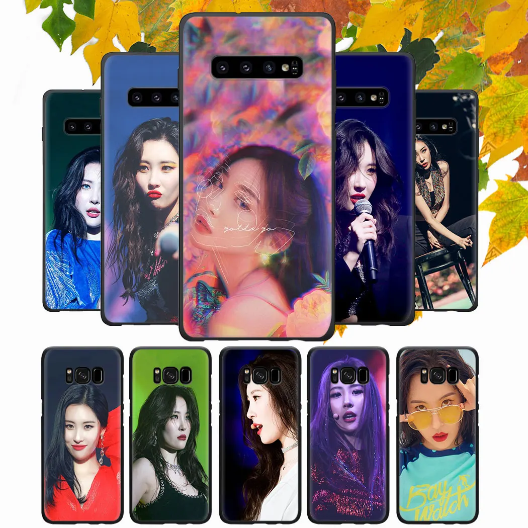 Мягкий силиконовый чехол для Samsung S6 S7 S8 Edge S9 S10 Plus S10e телефона Sunmi LEE Kpop Girl |
