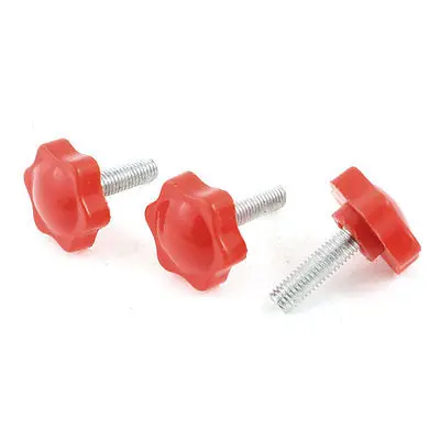 

3 Pcs Replacement M8 x 25mm Thread Hexagonal Clamping Knob 32mm Dia