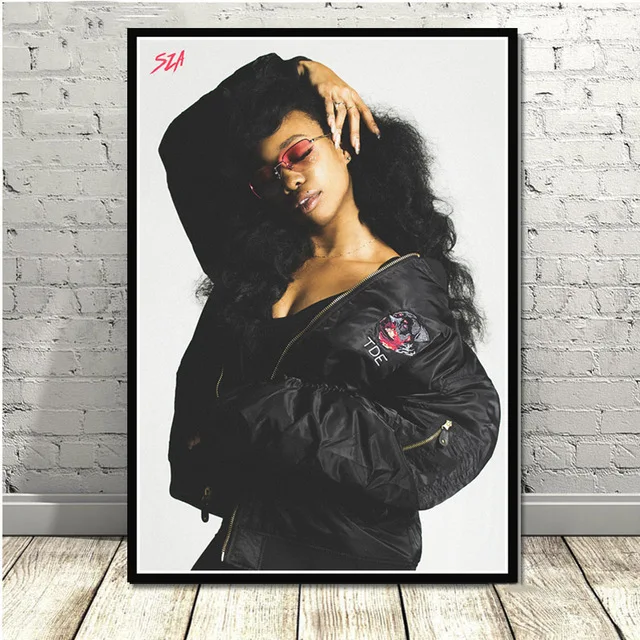 Печать плакатов SZA певица звезда Плакат Рэпер Хип-хоп рэп музыка холст Картина маслом искусство настенные картины для гостиной домашний декор - Цвет: G