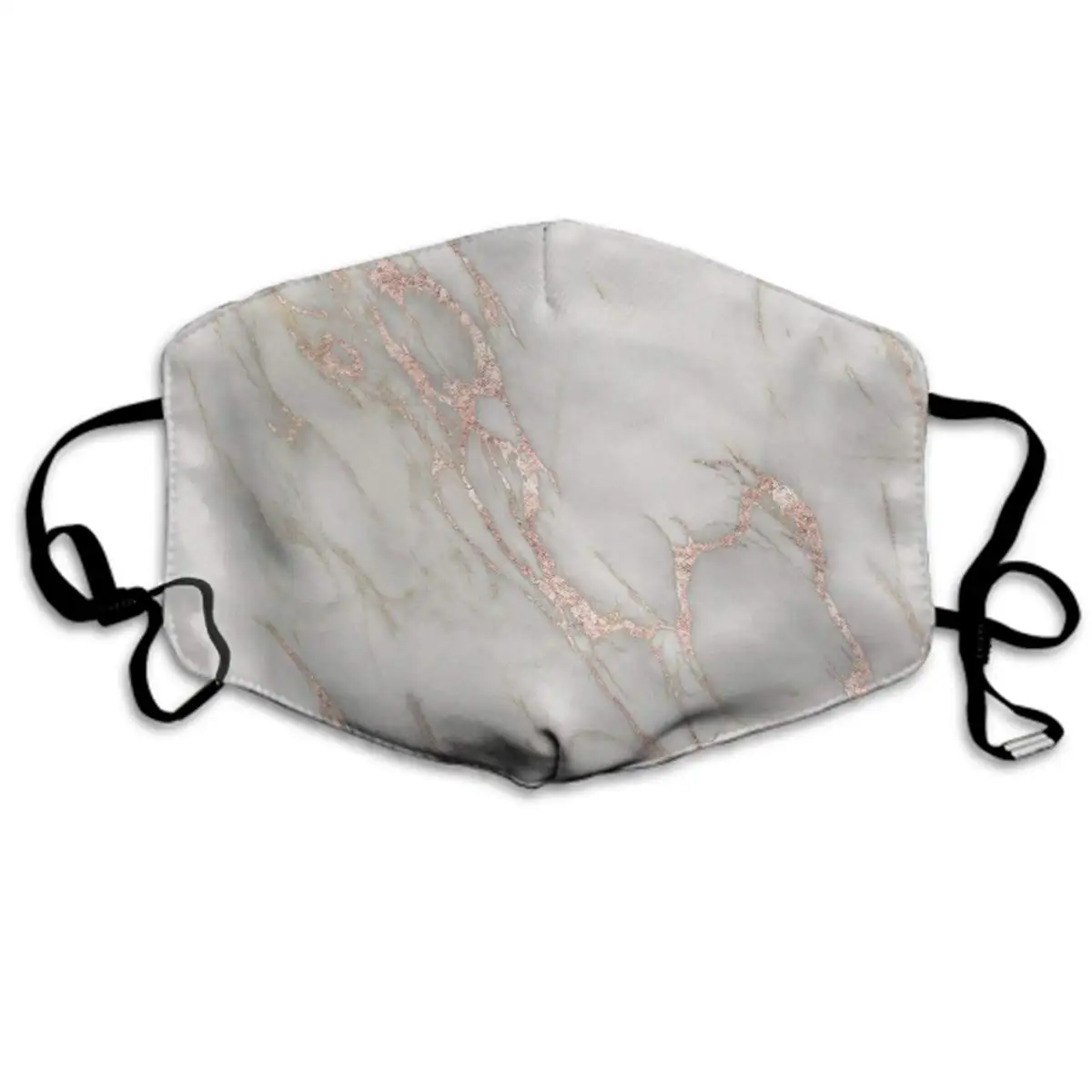 

Comfortable Two Layer Dust Mask, Soft Pink White Marble Face Mask Cover Mouth for Adults and Teens