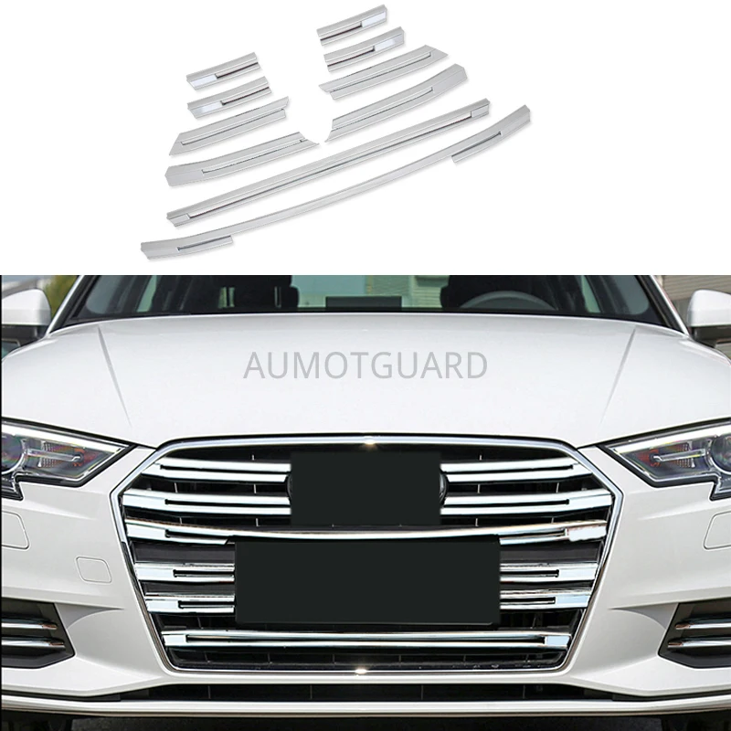

Декоративные полоски для передней воздушной решетки автомобиля Audi A3 2017, 10 шт./компл.