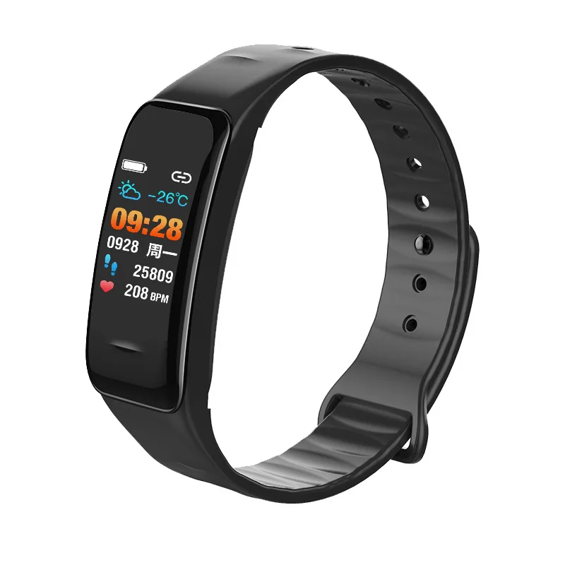 Smart Bracelet 1" AMOLED Colorful Screen Heart Rate Fitness Tracker Bluetooth Waterproof Sport Smart Band Health Wristband 