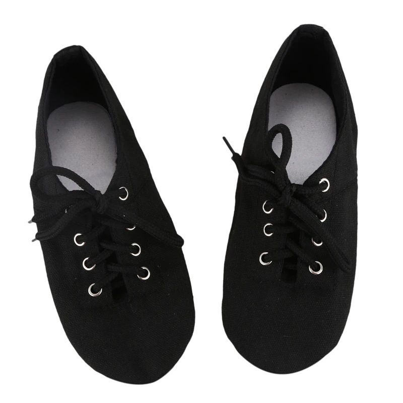 Мягкая ткань танцевальная джазовая обувь балетки для мужчин и женщин черные кроссовки гимнастика обувь для фитнеса