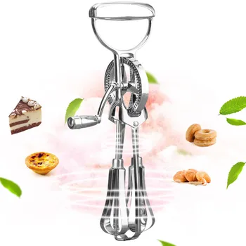 

Manual Egg Beater Handheld Food Mixer Good Quality Handle Milk Cream Butter Whisk Mixer Stiring Tool