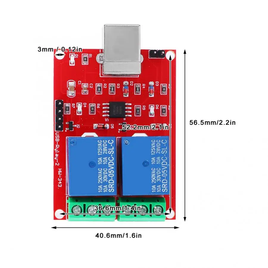 2 канала 5 В релейный модуль USB переключатель управления компьютерный ПК Интеллектуальный переключатель управления релейный модуль переключатель