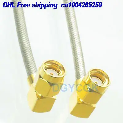 

DHL 50pcs RPSMA male to RPSMA male right angle Semi-rigid cable RG402 0.141" 12" cable 22j