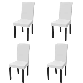 

Vidaxl straight stretch chair cover 4 PCs White