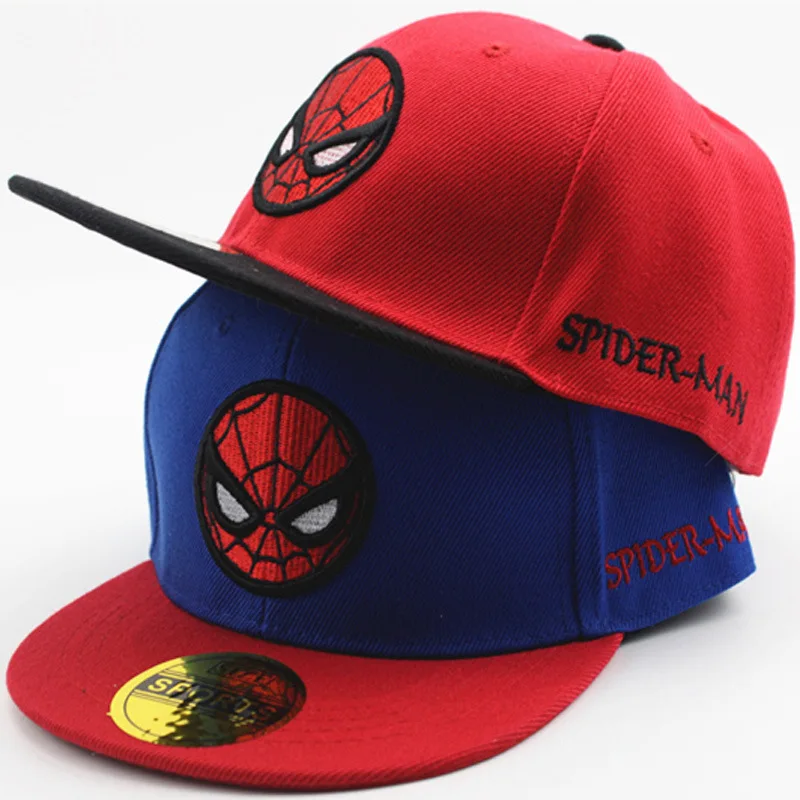 

SPIDER-MAN Children Baseball Cap Baby boy girl hats Spiderman Cap Cartoon Cotton kids Hip Hop Cap kids Snapback dad hat
