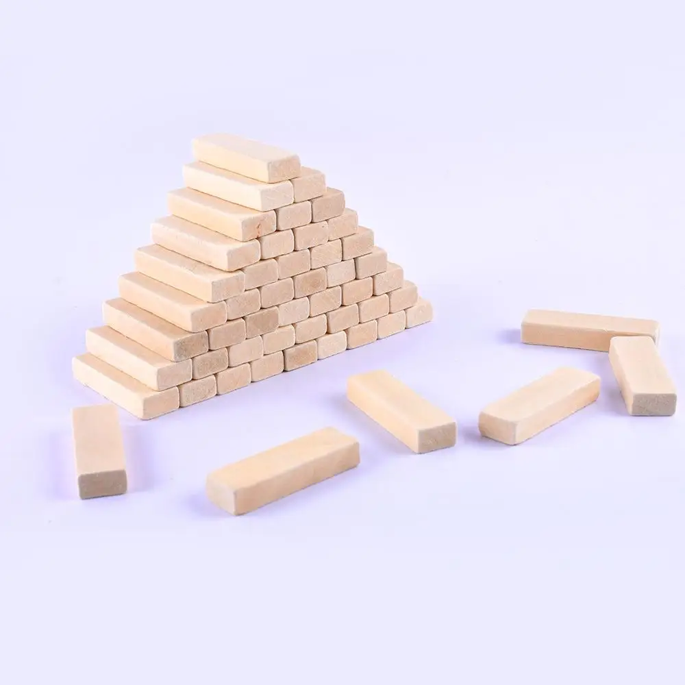 50pcs DIY Tower Wood Assembled Building Blocks for Kids Family Game Domino Stacker Extract Educational Toy Gift | Игрушки и хобби