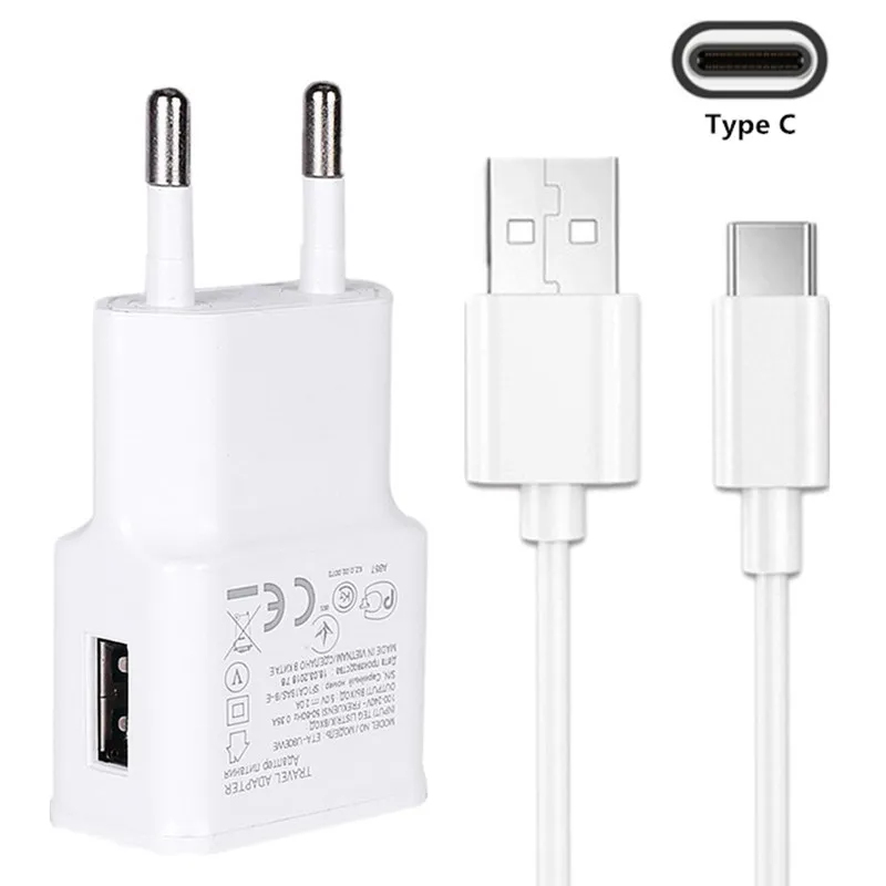 Настенное зарядное устройство USB type-C адаптер для Cubot power Nokia X7 X71 3,1 C BlackBerry Evolve X KET2 Xiaomi A3 Lite CC9 type C usb-кабель - Тип штекера: Charger and Cable