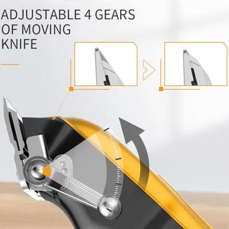 남자를위한 원래 Kemei 전문 헤어 트리머 전기 머리 깎기 수염 충전식 헤어 커팅 머신 10W 전원