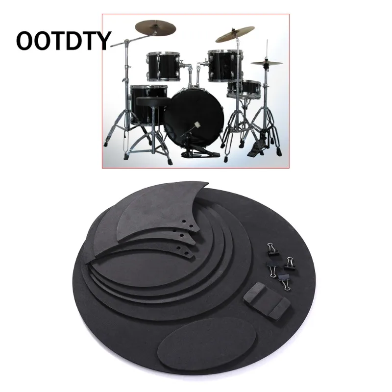 OOTDTY 10 шт. бас Snare барабаны звук офф Mute глушители для автомобиля барабанные резиновые тренировочные колодки комплект