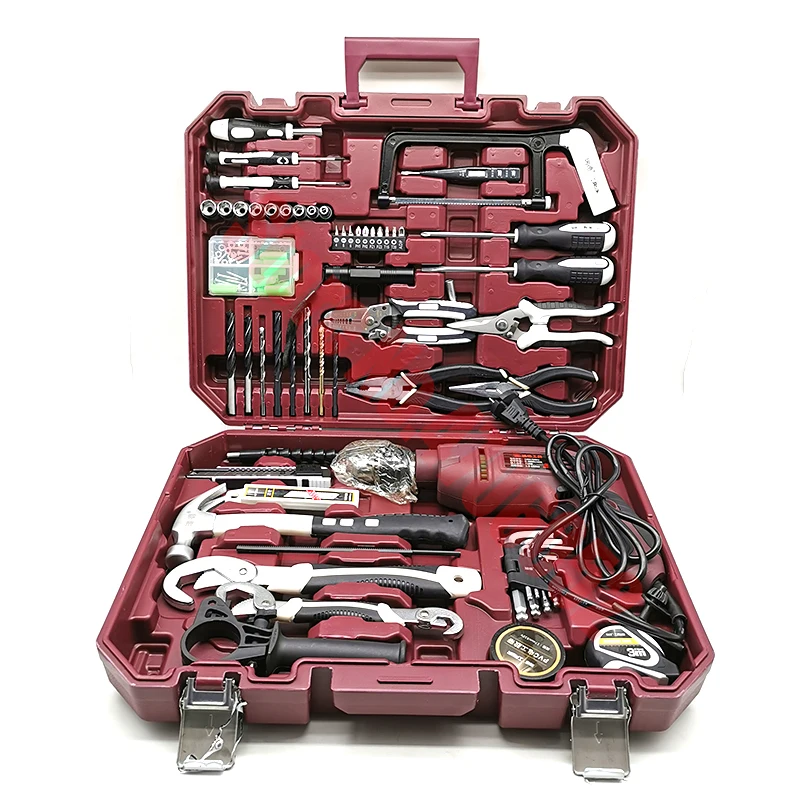 

Hand Tool Set General Household Repair Tool Kit with Plastic Toolbox Storage Case Socket Wrench Screwdriver Car Repair Tool Set