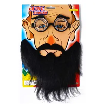

Halloween Party Dress Up Gentleman Pirate Mustache Masquerade Cosplay Glasses and Beard Props Stage Performance Prop