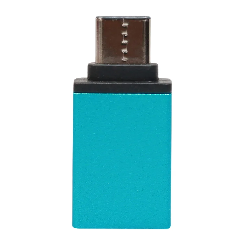 Blue Горячие Мини тип-c к USB 3,0 адаптер из алюминиевого сплава OTG конвертер для всех тип-c мобильных телефонов планшетных ПК BUS66 - Цвет: Blue