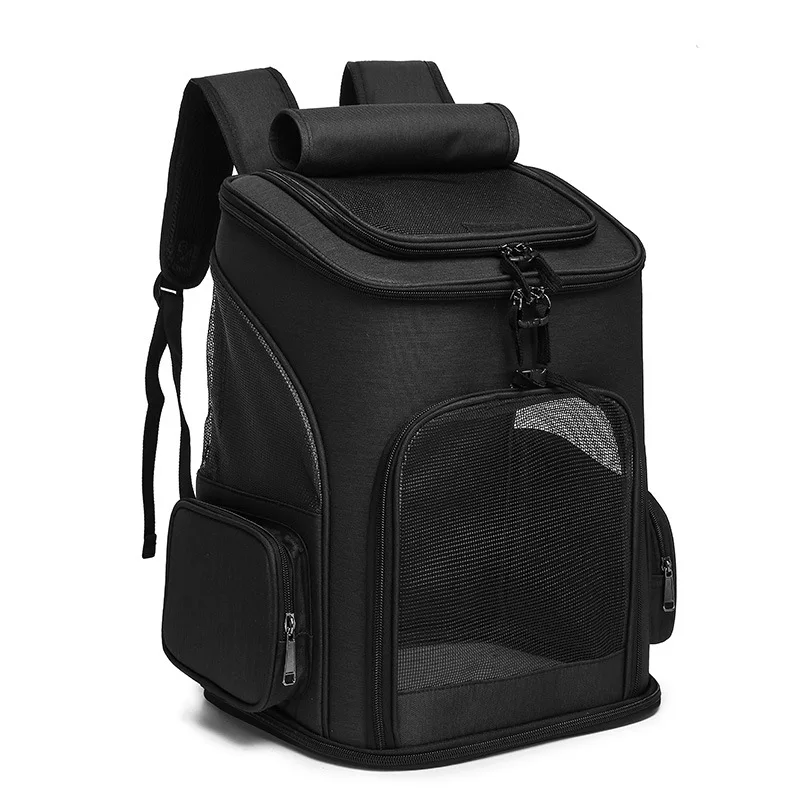 HEYPET сумка для собак, дышащий рюкзак для собак, Большая вместительная переносная сумка для кошек, переносная переноска для домашних животных - Цвет: black