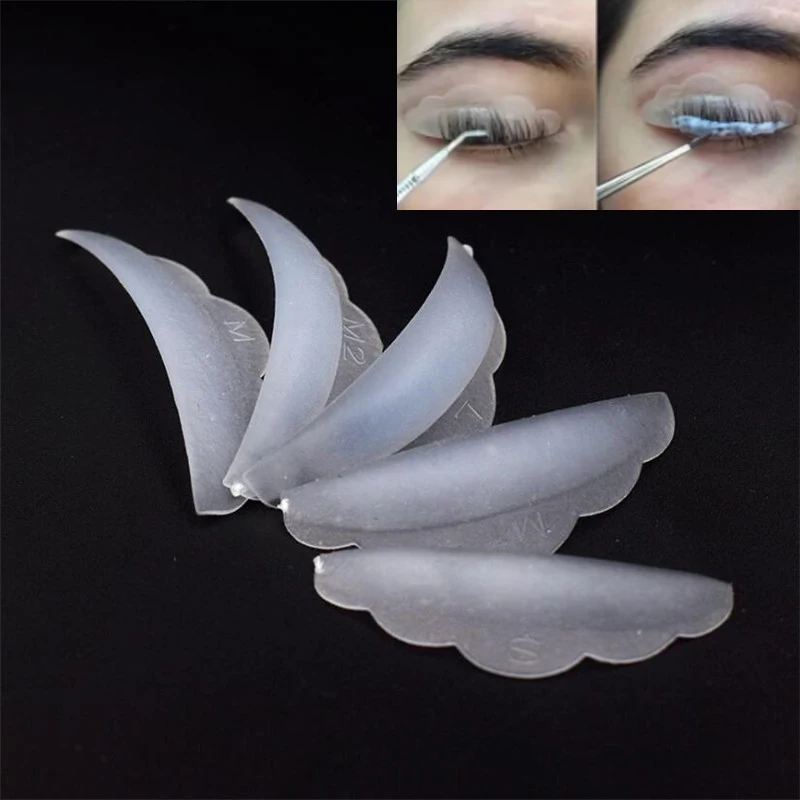 5 Pairs/Bag Eyelashes Perming Rods Silicone 3D Eyelash Lift Cilia Curlers Curl Shields pads Eyelash Perm Pads S M M1 M2 L eyelash curler