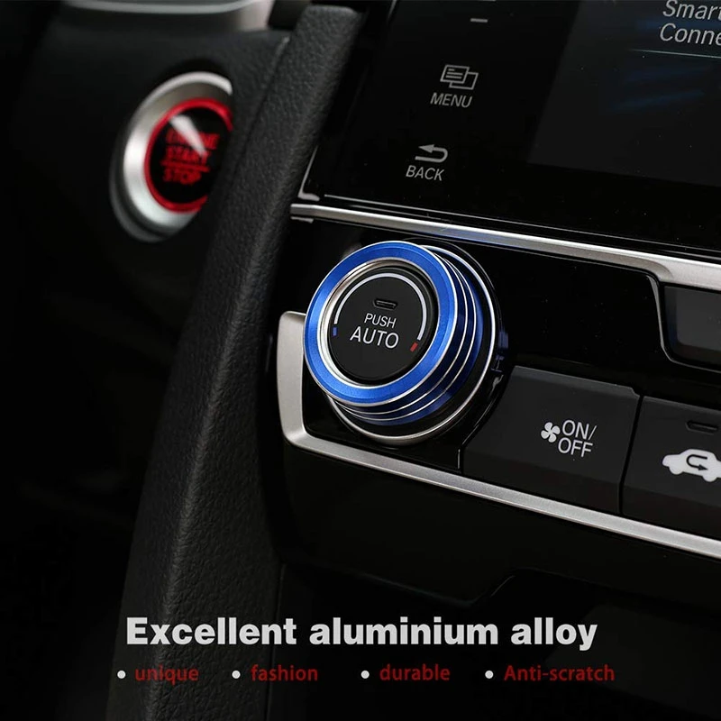 Облицовка крышки ручки кондиционера для 10 го поколения Honda Civic анодированные