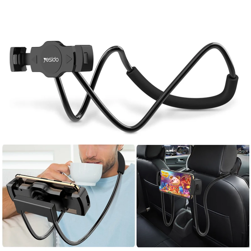 

Lazy Hanging Neck Stand Holder For 3.5 -10 inch Tablet Smartphone Holder Universal 360° Rotate Necklace Support Stand For iPad