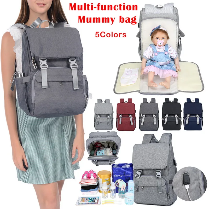 

Dihope High Quality Large Capacity Diaper Bag Multifunction Baby Sleeping Bags Maternity Package Mother Travel Backpacks Cute