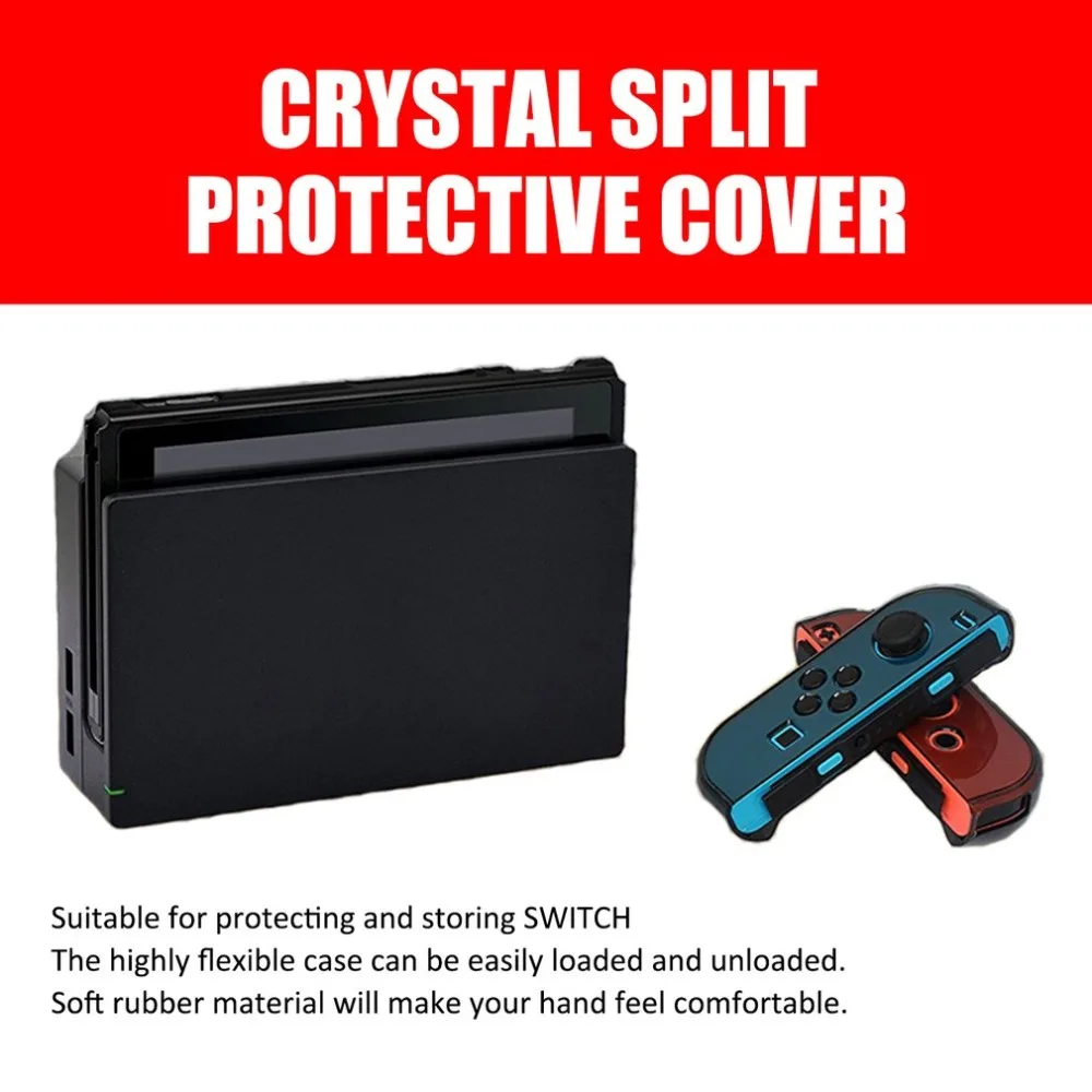 Прозрачный защитный чехол для nintendo Switch, чехол, чехол для nyd Switch, Ультратонкий Прозрачный чехол для ПК, сумка