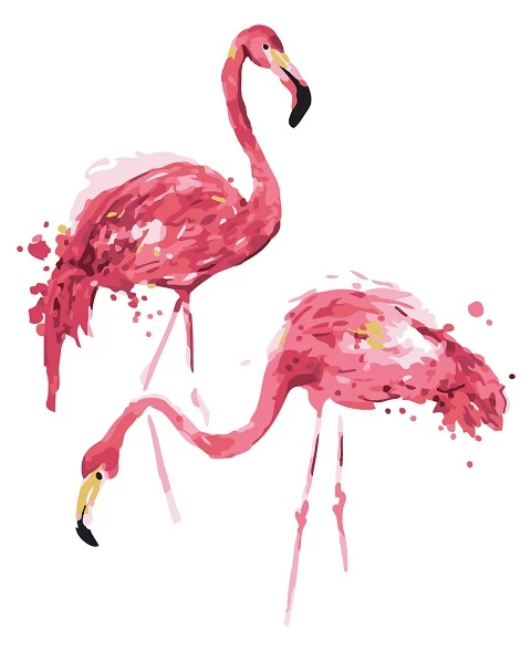 HUACAN животные картина по номерам наборы Фламинго Акриловая краска для домашнего декора - Цвет: SZYH6280